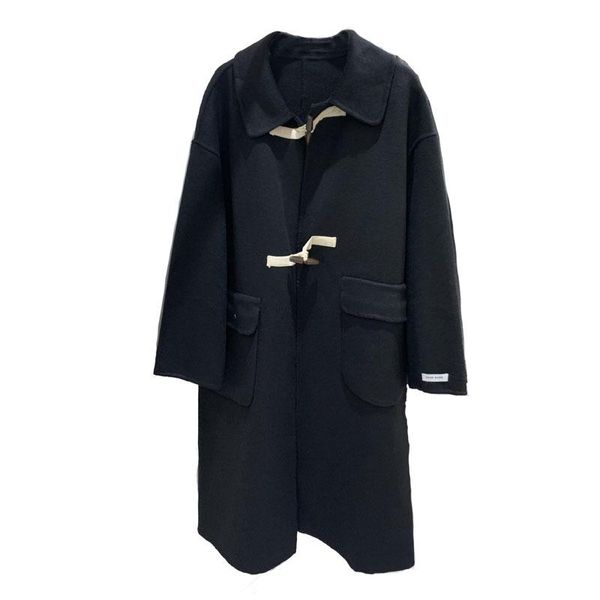 women's wool & blends double side blend 2021 autumn winter women long korean style loose woolen jackets coats female horn button vintag, Black
women's wool & blends double side blend 2021 autumn winter women long korean style loose woolen jackets coats female horn button vintag, Black