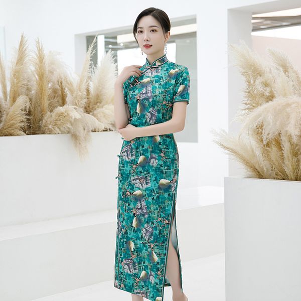 women chinese mandarin collar cheongsam elegant printed satin handmade button short sleeve orientale banquet qipao oversize 4xl, Red
women chinese mandarin collar cheongsam elegant printed satin handmade button short sleeve orientale banquet qipao oversize 4xl, Red