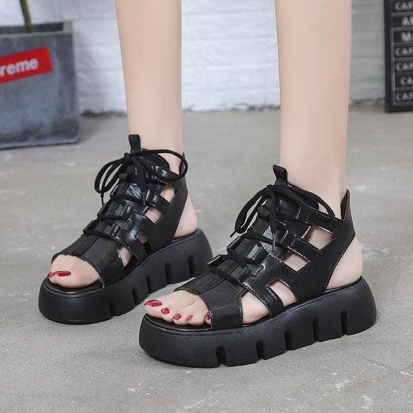 sandals gladiator summer heels women shoes woman flats platform soft leather casual open toe thick bottom, Black
sandals gladiator summer heels women shoes woman flats platform soft leather casual open toe thick bottom, Black