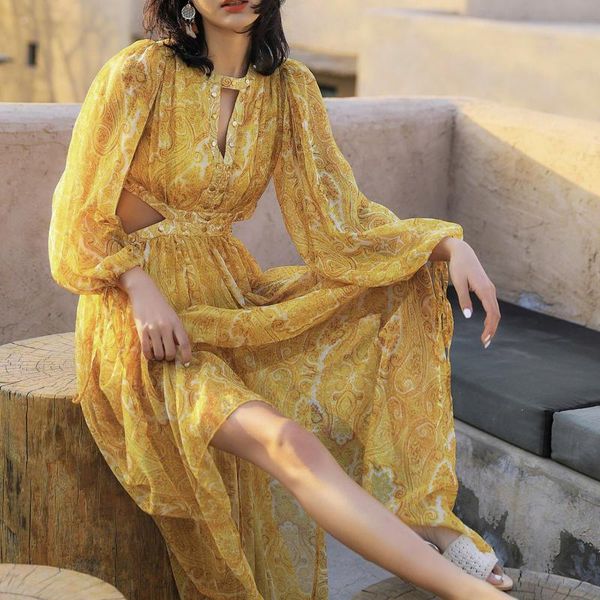 casual dresses spring summer printed women chiffon long beach dress lantern sleeve hollow neck a-line party vestidos de fiesta, Black;gray
casual dresses spring summer printed women chiffon long beach dress lantern sleeve hollow neck a-line party vestidos de fiesta, Black;gray