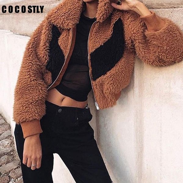 winter coat fleece woman jacket patchwork lambswool jackets fashion ladies faux fur coats streetwear girls oversize outwear women's, Black;brown
winter coat fleece woman jacket patchwork lambswool jackets fashion ladies faux fur coats streetwear girls oversize outwear women's, Black;brown