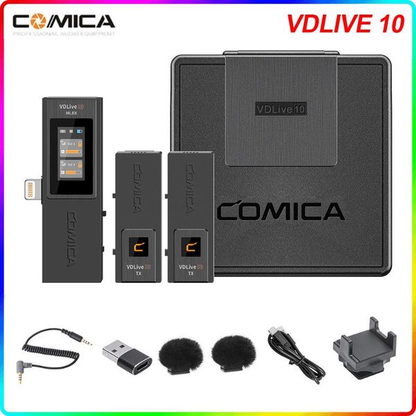 microphones comica vdlive10 2.4g wireless lavalier microphone system transmitters receiver rechargeable storage case for smartphone camera
microphones comica vdlive10 2.4g wireless lavalier microphone system transmitters receiver rechargeable storage case for smartphone camera