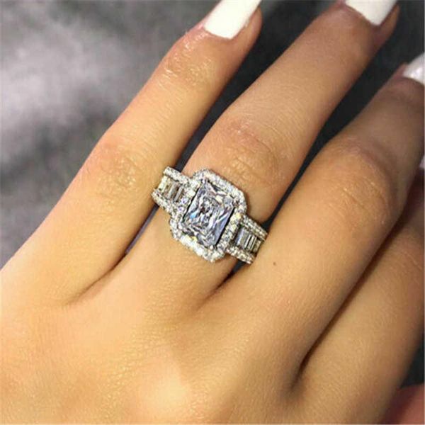 cluster rings fashion women silver jewelry ring band white sapphire luxury engagement wedding gift, Golden;silver
cluster rings fashion women silver jewelry ring band white sapphire luxury engagement wedding gift, Golden;silver