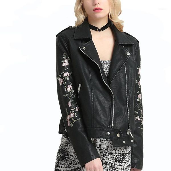 yfashion women jackets embroidered lapel pu jacket loose faux leather coat moto biker short coats streetwear1, Black;brown
yfashion women jackets embroidered lapel pu jacket loose faux leather coat moto biker short coats streetwear1, Black;brown