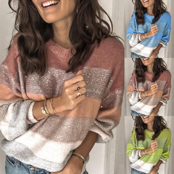 women's sweaters fashion color block striped o neck sweater for women long sleeve knit pullover jumper winter clothes korean, White;black
women's sweaters fashion color block striped o neck sweater for women long sleeve knit pullover jumper winter clothes korean, White;black