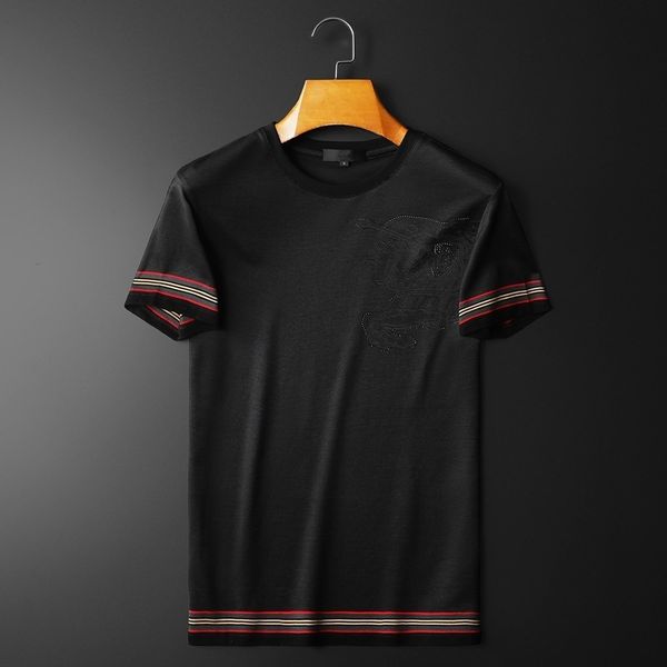 fashion t shirts men's short sleeve 2021 summer high end double mercerized jacquard half bottom coat large, White;black
fashion t shirts men's short sleeve 2021 summer high end double mercerized jacquard half bottom coat large, White;black