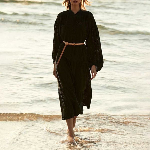 luxury evening dress seaside leisure holiday long skirt 2021 autumn lantern sleeve hook flower hollow waist closure lace up solid color, Black;gray
luxury evening dress seaside leisure holiday long skirt 2021 autumn lantern sleeve hook flower hollow waist closure lace up solid color, Black;gray