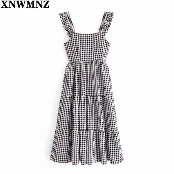 summer dress plaid casual es black spaghetti strap maxi sundress women's fashion ruffle check vestidos 210520, Black;gray
summer dress plaid casual es black spaghetti strap maxi sundress women's fashion ruffle check vestidos 210520, Black;gray