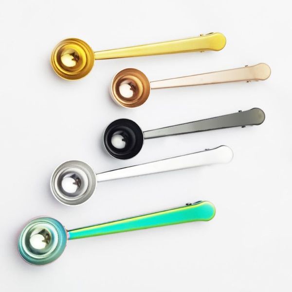 spoons sealing clip kitchen multi-color two-in-one stainless steel creative coffee spoon dual-use accessories cafe decoration
spoons sealing clip kitchen multi-color two-in-one stainless steel creative coffee spoon dual-use accessories cafe decoration