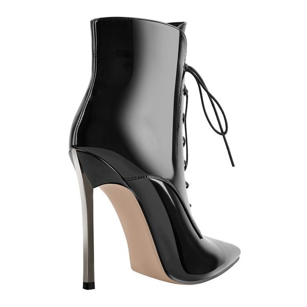 boots women's pointed toe metalthin high heel lace up ankle booties stiletto side zipper boots big size, Black
boots women's pointed toe metalthin high heel lace up ankle booties stiletto side zipper boots big size, Black