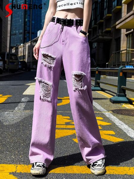 women's jeans summer purple ripped loose high waisted mop straight beggar wide leg pants y2k baggy, Blue
women's jeans summer purple ripped loose high waisted mop straight beggar wide leg pants y2k baggy, Blue