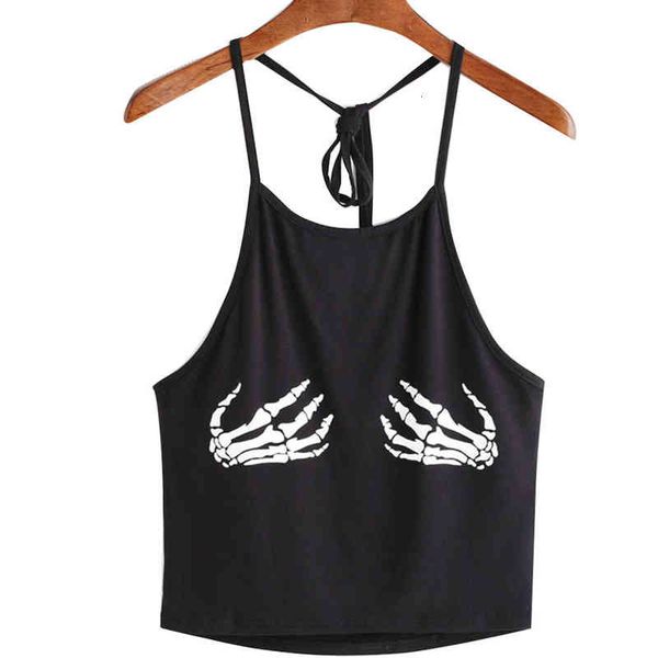 women skeleton skull print halter camis halloween party crop ladies spaghetti strap tanks halloween clothes, White
women skeleton skull print halter camis halloween party crop ladies spaghetti strap tanks halloween clothes, White