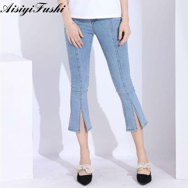 women's jeans high waist elastic stretch capris women split skinny pencil basic denim pants slim leggings trousers pantacourt femme ete, Blue
women's jeans high waist elastic stretch capris women split skinny pencil basic denim pants slim leggings trousers pantacourt femme ete, Blue