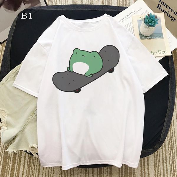 women's t-shirt summer skateboard frog tshirt harajuku fashion oversized t-shirts drawstring pink t shirt womens korean grunge, White
women's t-shirt summer skateboard frog tshirt harajuku fashion oversized t-shirts drawstring pink t shirt womens korean grunge, White