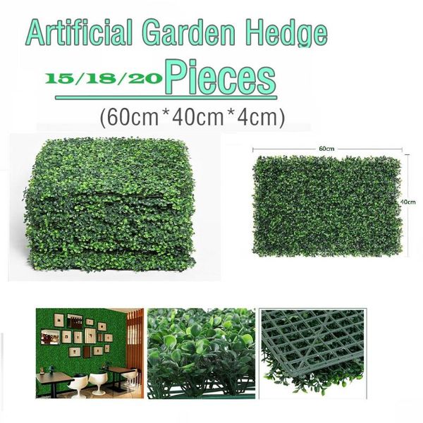 decorative flowers & wreaths 15/18/20pcs 40x60cm artificial hedge boxwood fence privacy screen panels uv protection fresh faux foliage backd
decorative flowers & wreaths 15/18/20pcs 40x60cm artificial hedge boxwood fence privacy screen panels uv protection fresh faux foliage backd