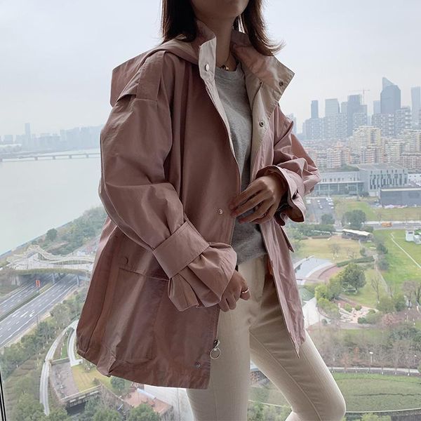 women's trench coats hooded slim waist short coat female korean windbreaker autumn tide student wild casual tooling jacket outerwear f1, Tan;black
women's trench coats hooded slim waist short coat female korean windbreaker autumn tide student wild casual tooling jacket outerwear f1, Tan;black