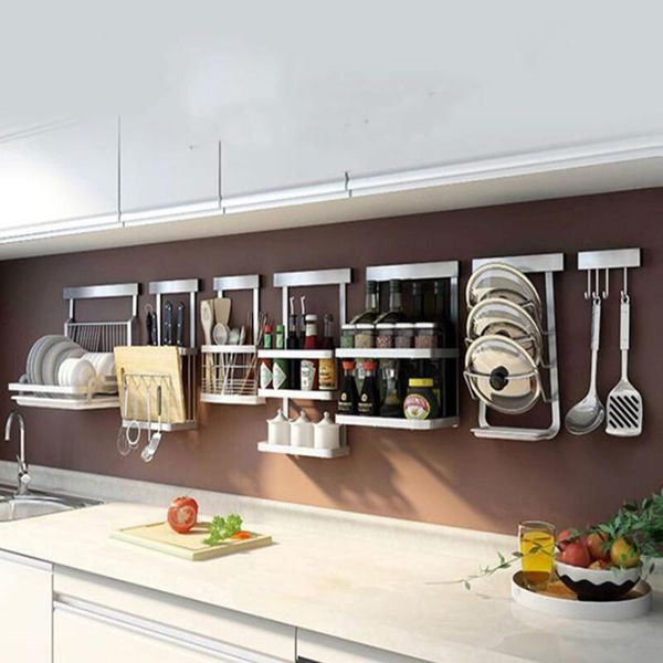 hooks & rails kitchen organizer stainless steel multifunction dish drying rack wall storage holder tableware shelf drainer
hooks & rails kitchen organizer stainless steel multifunction dish drying rack wall storage holder tableware shelf drainer