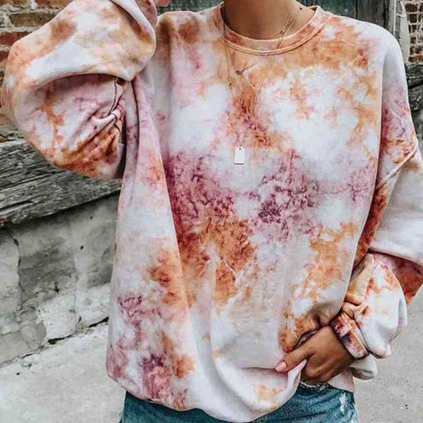 fall 2019 women's round neck long sleeve tie dyed loose sweater 3 colors 5 sizes, Black
fall 2019 women's round neck long sleeve tie dyed loose sweater 3 colors 5 sizes, Black