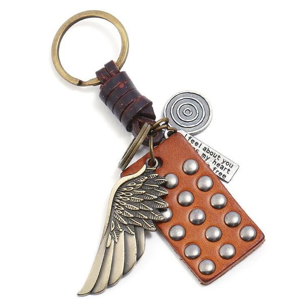 keychains hippie vintage fashion wing rivets key chain alloy bronze pendant genuine leather keyring retro punk accessories gift, Silver
keychains hippie vintage fashion wing rivets key chain alloy bronze pendant genuine leather keyring retro punk accessories gift, Silver