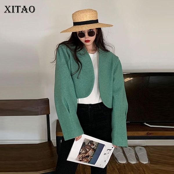 women's wool & blends xitao solid color jacket fashion women full sleeve pleated goddess fan casual style 2021 winter elegant coat zxr1, Black
women's wool & blends xitao solid color jacket fashion women full sleeve pleated goddess fan casual style 2021 winter elegant coat zxr1, Black