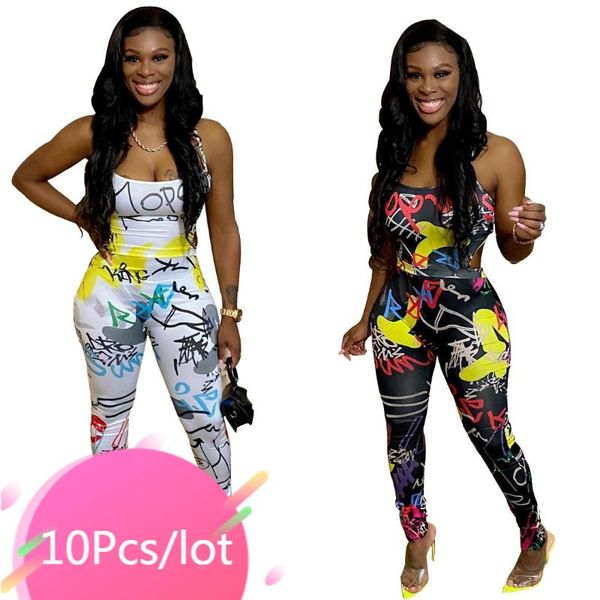women's two piece pants bulk wholesale item clothing summer women set graffiti print halter backless lace up skinny pant sets club, White
women's two piece pants bulk wholesale item clothing summer women set graffiti print halter backless lace up skinny pant sets club, White
