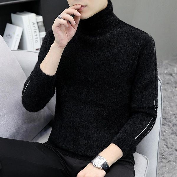 men's sweaters sweater high neck autumn trend thickened warm inner bottom shirt black men clothing winter clothes, White;black
men's sweaters sweater high neck autumn trend thickened warm inner bottom shirt black men clothing winter clothes, White;black
