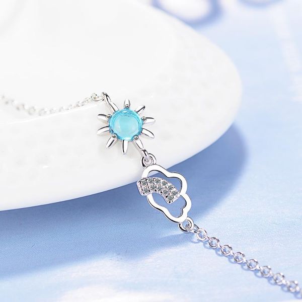link, chain blue crystal sunlight bracelets for women 2021 trendy korean fashion cloud female jewelry party gift girls, Black
link, chain blue crystal sunlight bracelets for women 2021 trendy korean fashion cloud female jewelry party gift girls, Black