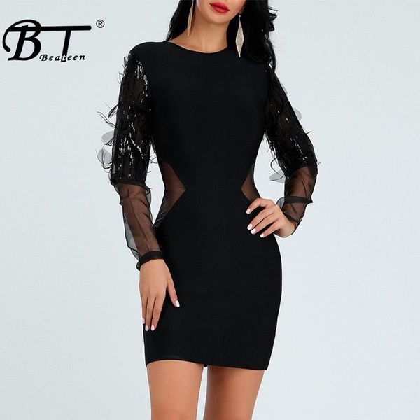 casual dresses beateen 2021 fashion o neck long sleeve sequined mesh stitching bandage hollow out bodycon women party mini dress black, Black;gray
casual dresses beateen 2021 fashion o neck long sleeve sequined mesh stitching bandage hollow out bodycon women party mini dress black, Black;gray