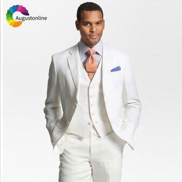 men's suits & blazers ivory linen men for wedding beach white man suit slim fit groom tuxedos 3 pieces jackert pants vest ter, White;black
men's suits & blazers ivory linen men for wedding beach white man suit slim fit groom tuxedos 3 pieces jackert pants vest ter, White;black