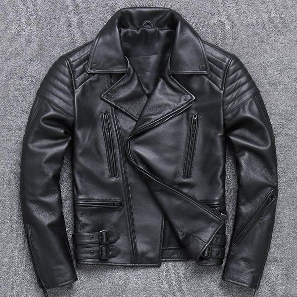 large size men's jacket super quality genuine cowhide leather designer slim classic vintage rider coats & faux, Black
large size men's jacket super quality genuine cowhide leather designer slim classic vintage rider coats & faux, Black