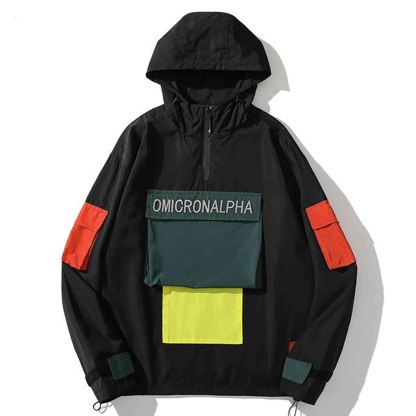 men's jackets locacible block matching pockets vintage men's jacket streetwear hip hop harajuku casual cargo with hoodie, Black;brown
men's jackets locacible block matching pockets vintage men's jacket streetwear hip hop harajuku casual cargo with hoodie, Black;brown