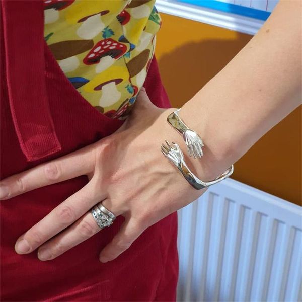 charm bracelets romantic love hug give you a warm lover carved hand bracelet creative forever open finger adjustable, Golden;silver
charm bracelets romantic love hug give you a warm lover carved hand bracelet creative forever open finger adjustable, Golden;silver