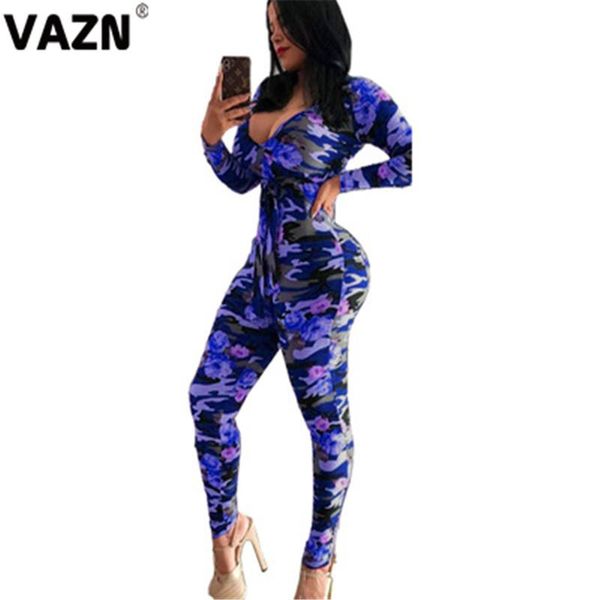 women's jumpsuits & rompers vazn sm9061 camouflage print soft fashion full sleeve women elastic lace up long pencil, Black;white
women's jumpsuits & rompers vazn sm9061 camouflage print soft fashion full sleeve women elastic lace up long pencil, Black;white
