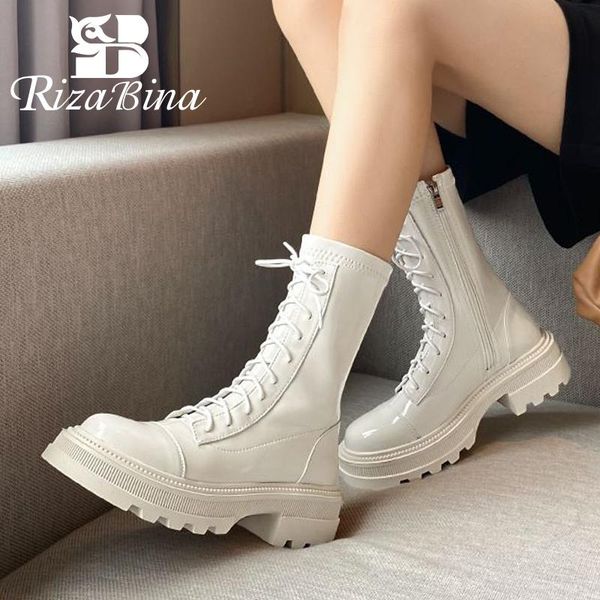 boots rizabina women mid calf genuine leather thick bottom winter ladies shoes fashion casual short footwear size 34-40, Black
boots rizabina women mid calf genuine leather thick bottom winter ladies shoes fashion casual short footwear size 34-40, Black