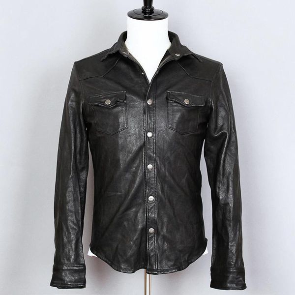 men's leather & faux 2021 fashion fold sheepskin genuine shirt men slim fit real jacket mens thin black casual coat
men's leather & faux 2021 fashion fold sheepskin genuine shirt men slim fit real jacket mens thin black casual coat