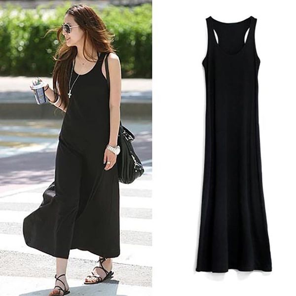 nice-forever casual solid color flare long dresses sleeveless summer holiday maxi women dress bty407 210419, White
nice-forever casual solid color flare long dresses sleeveless summer holiday maxi women dress bty407 210419, White