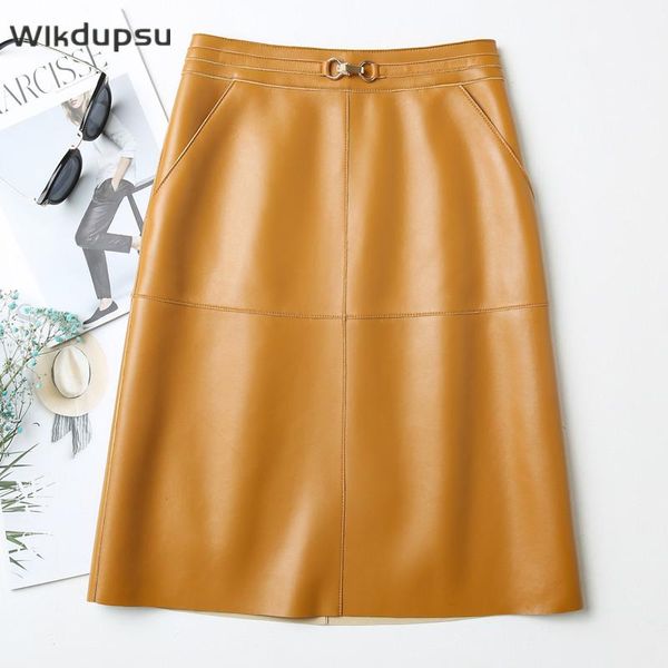 fashion korean style genuine leather skirt women elegant midi knee length high waist real sheepskin ladies skirts plus size, Black
fashion korean style genuine leather skirt women elegant midi knee length high waist real sheepskin ladies skirts plus size, Black