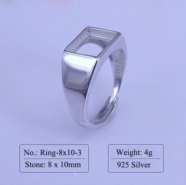cluster rings classic 925 silver band ring for man semi mount seting 8*12mm center stone, Golden;silver
cluster rings classic 925 silver band ring for man semi mount seting 8*12mm center stone, Golden;silver