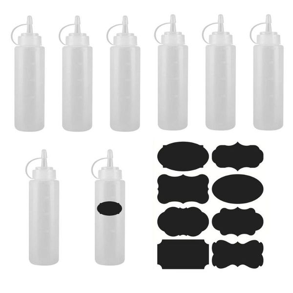 storage bottles & jars 8pc 240ml squeeze bottle with 8 labels/lid vinegar sauce ketchup liquid condiment jug kitchen seasoning nozzle
storage bottles & jars 8pc 240ml squeeze bottle with 8 labels/lid vinegar sauce ketchup liquid condiment jug kitchen seasoning nozzle
