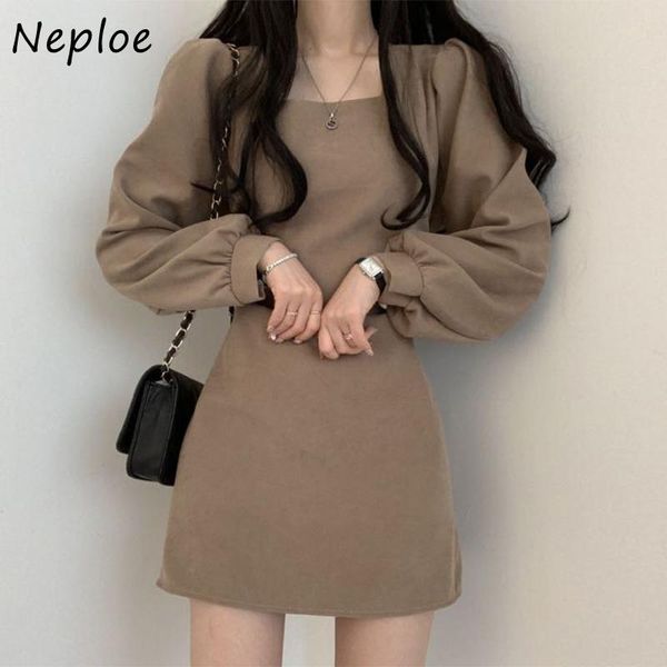 casual dresses neploe square collar slim waist puff sleeve dress 2021 chic vintage a-line women solid color elegant vestidos, Black;gray
casual dresses neploe square collar slim waist puff sleeve dress 2021 chic vintage a-line women solid color elegant vestidos, Black;gray