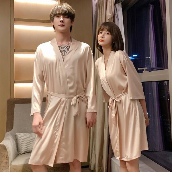 women's sleepwear couple kimono robe gown satin bathrobe women faux silk bridal wedding gift nightgown lovers lounge wear lingerie, Black;red
women's sleepwear couple kimono robe gown satin bathrobe women faux silk bridal wedding gift nightgown lovers lounge wear lingerie, Black;red