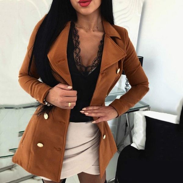women's wool & blends fashion winter coats women double breasted jacket coat office ladies solid color korean slim female woolen plus s, Black
women's wool & blends fashion winter coats women double breasted jacket coat office ladies solid color korean slim female woolen plus s, Black