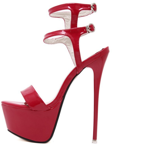 women high-heeled pumps sandals peep toe thin heels buckle strap platform party wedding shoes zapatos de mujer, Black
women high-heeled pumps sandals peep toe thin heels buckle strap platform party wedding shoes zapatos de mujer, Black