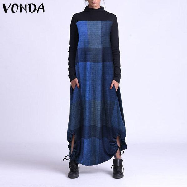 casual dresses women long maxi dress 2021 vonda autumn winter sleeve high neck robe vestido vintage patchwork printed sundress, Black;gray
casual dresses women long maxi dress 2021 vonda autumn winter sleeve high neck robe vestido vintage patchwork printed sundress, Black;gray