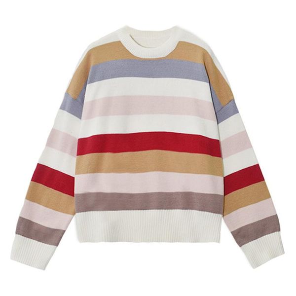 women's hoodies & sweatshirts perhaps u women knitted o neck long sleeve striped colorful loose winter autumn casual sweatshirt h0027, Black
women's hoodies & sweatshirts perhaps u women knitted o neck long sleeve striped colorful loose winter autumn casual sweatshirt h0027, Black
