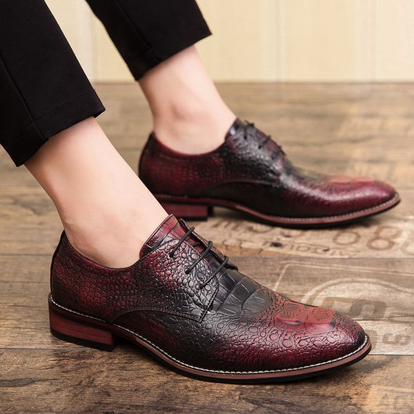 fashion mens crocodile dress leather shoes wedding party laceup shoes men business suit office oxfords flats plus size 48, Black
fashion mens crocodile dress leather shoes wedding party laceup shoes men business suit office oxfords flats plus size 48, Black