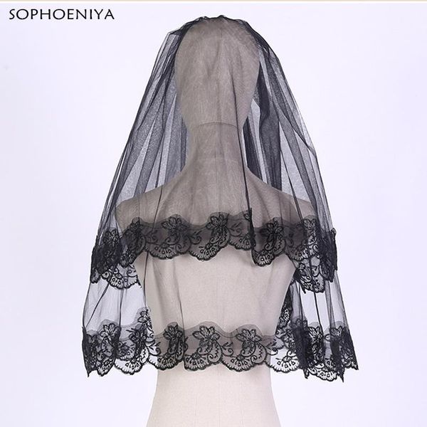 bridal veils arrival black wedding lace edge appliqued veil two layer 2021 for halloween party accessories
bridal veils arrival black wedding lace edge appliqued veil two layer 2021 for halloween party accessories