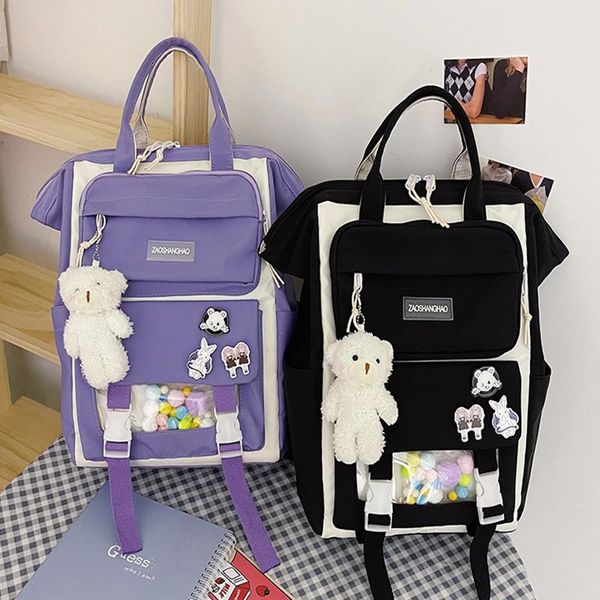 school bags 2021 tote women backpack for teenage cartoon black multi-pocket fashion bag travel rucksack
school bags 2021 tote women backpack for teenage cartoon black multi-pocket fashion bag travel rucksack