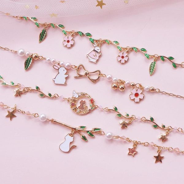 charm bracelets sweet romantic cat flower bracelet bangles for women japan korea fashion jewelry girl student child good gift, Golden;silver
charm bracelets sweet romantic cat flower bracelet bangles for women japan korea fashion jewelry girl student child good gift, Golden;silver