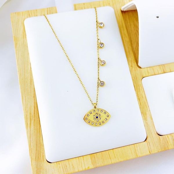 earrings & necklace stainless steel exquisite crystal evil eye pendant for women gifts gold color fashion jewelry wholesale, Silver
earrings & necklace stainless steel exquisite crystal evil eye pendant for women gifts gold color fashion jewelry wholesale, Silver